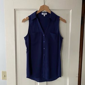 Express Sleeveless Portofino Shirt, Navy, S